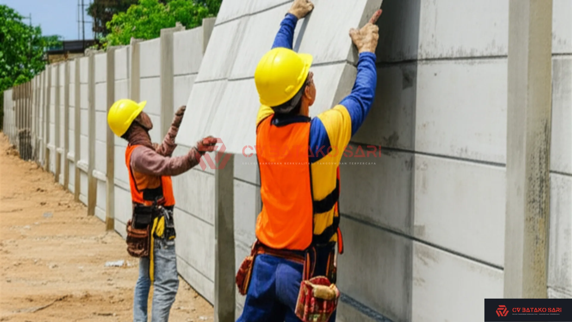 Pemasangan Pagar Panel Beton